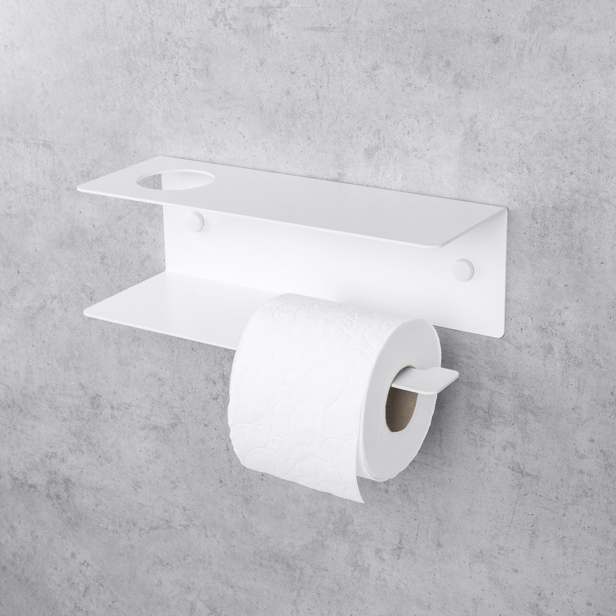 Toilet Paper Holder with Shelf Line