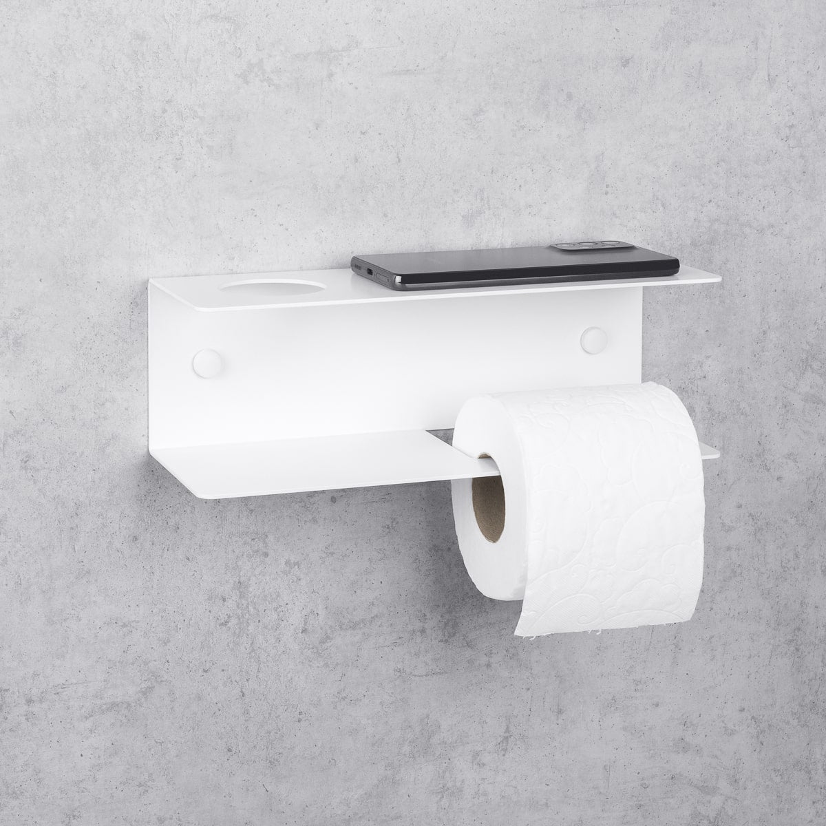 Toilet Paper Holder with Shelf Line
