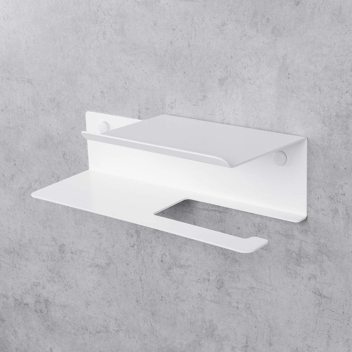 Toilet Paper Holder with Line Flex shelf