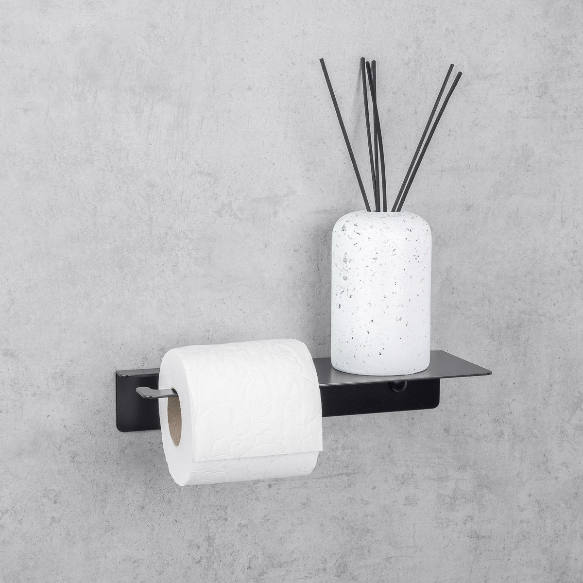 Toilet Paper Holder with Shelf Line Base