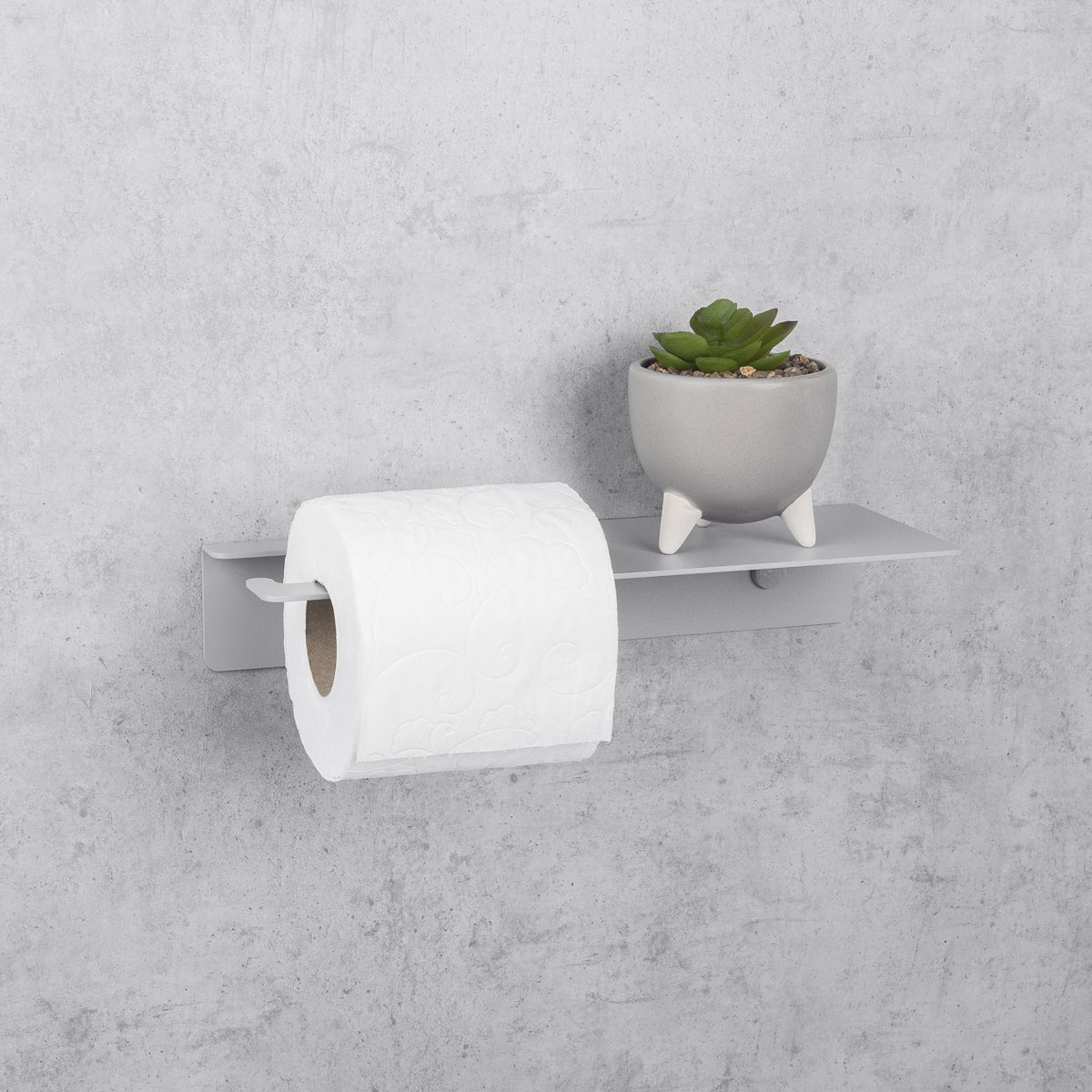 Toilet Paper Holder with Shelf Line Base