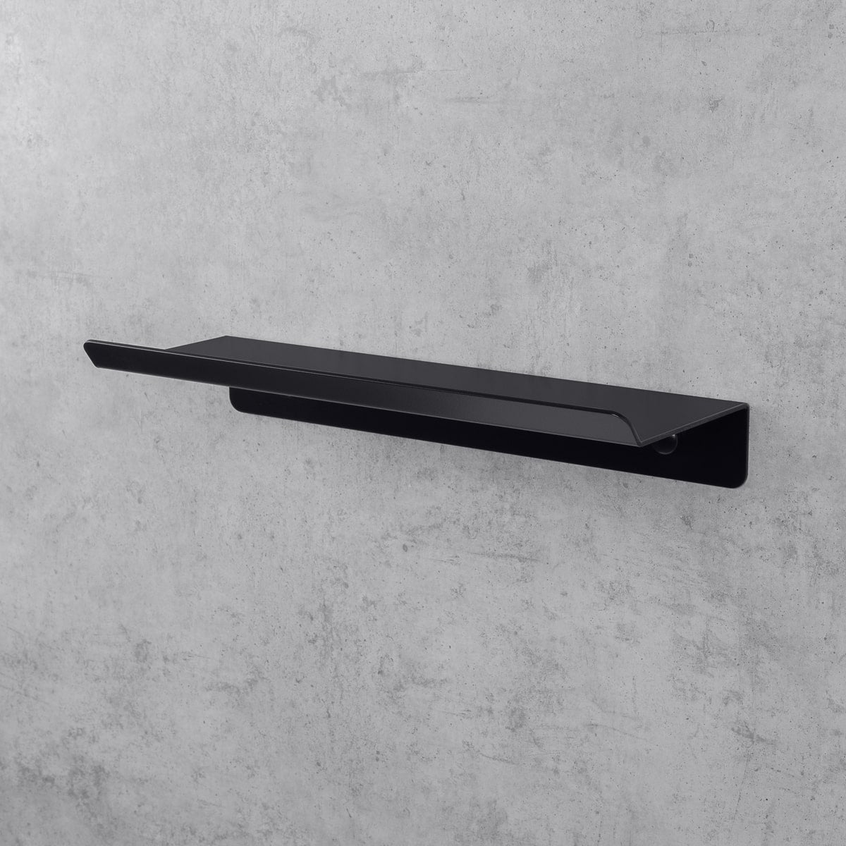 black floating shower shelf Plain