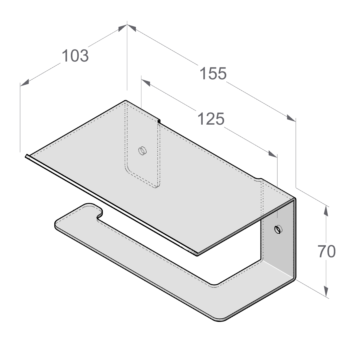 Toilet Paper Holder with Shelf Bliss