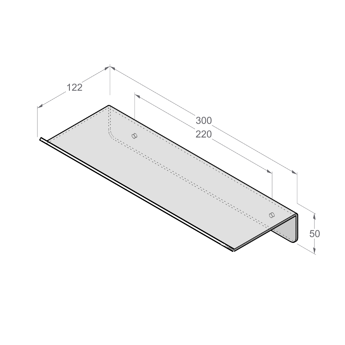 Floating Shower Shelf Plain