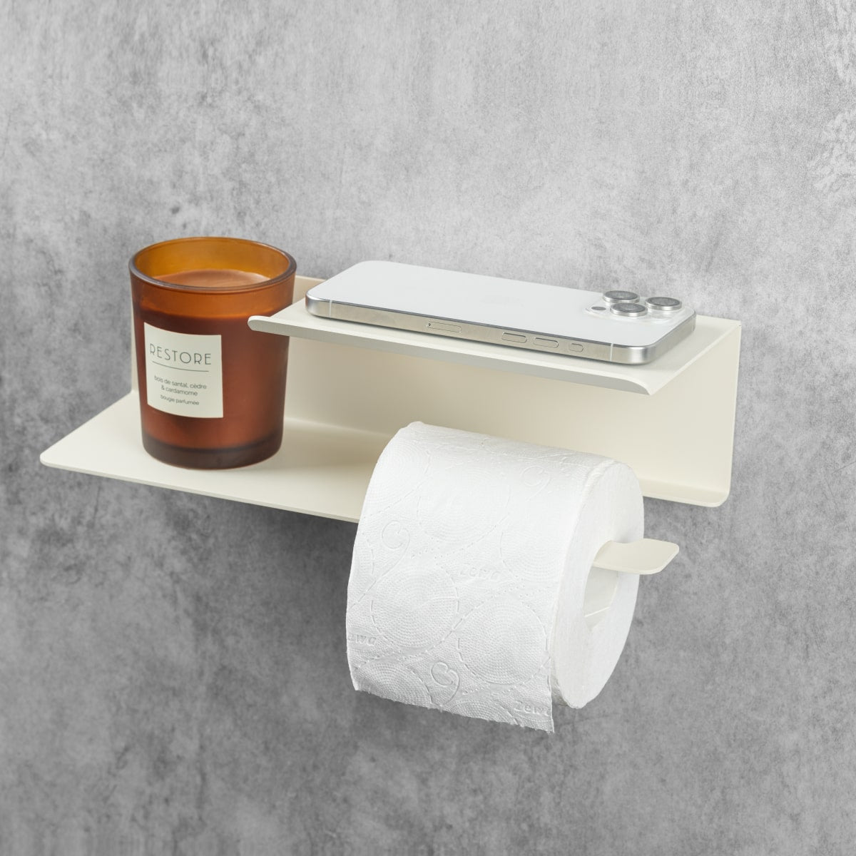 Toilet Paper Holder with Shelf Line Flex