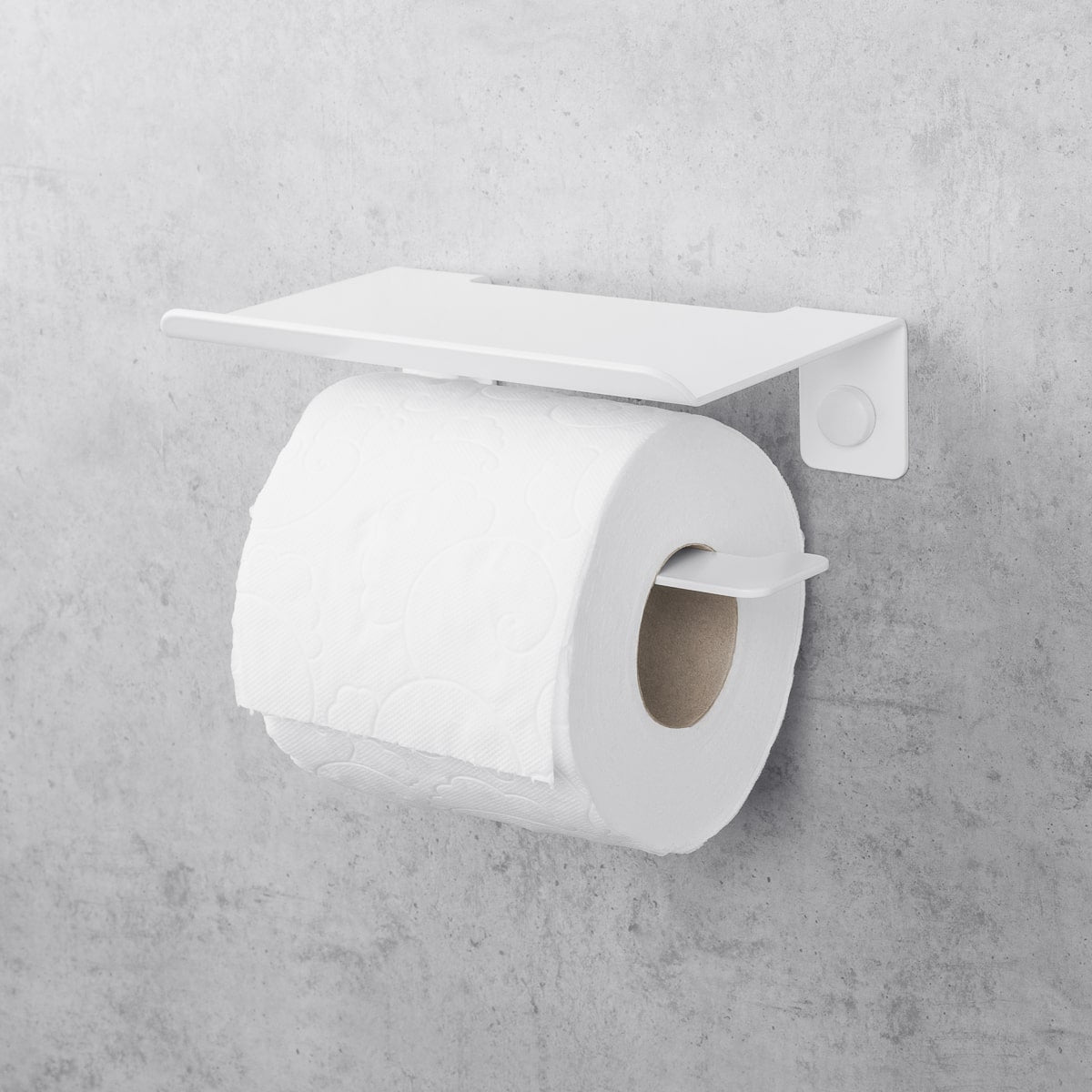 blanc porte-papier toilette avec étagère Bliss