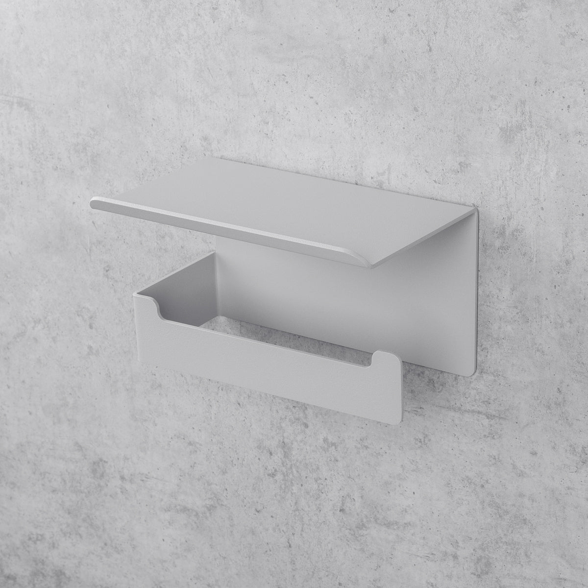 gris porte-papier toilette avec étagère Bliss 2