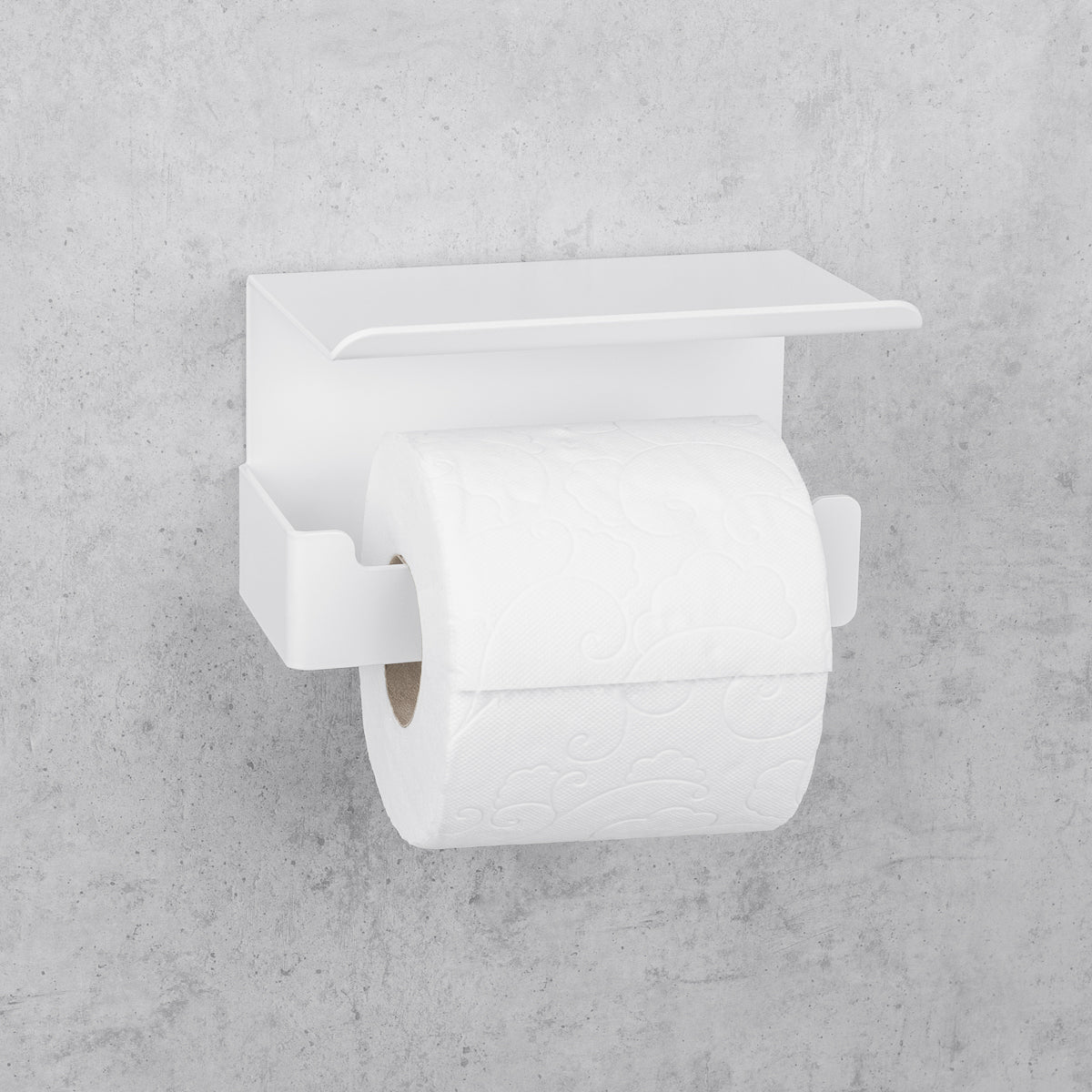 weiß Toilettenpapierhalter mit Ablage Bliss 2