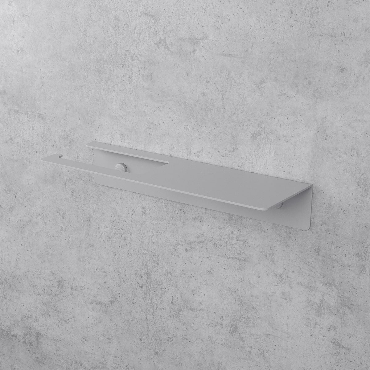 grey white toilet paper holder with shelf Line Base